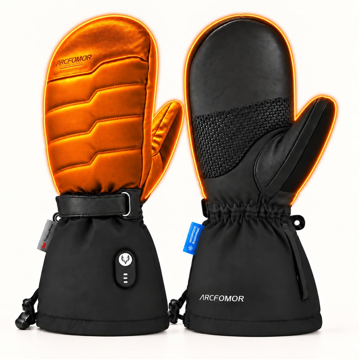 Heated ski gloves