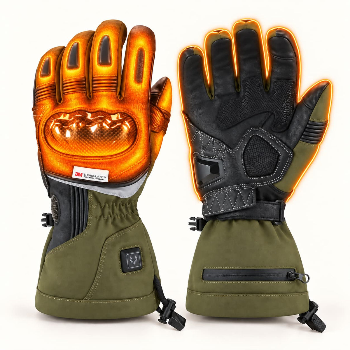 Winter Thermal Outdoor Waterproof Snowboarding 7.4V 2200Mah Men Women Electric Battery Heated Ski Gloves SHGS66B